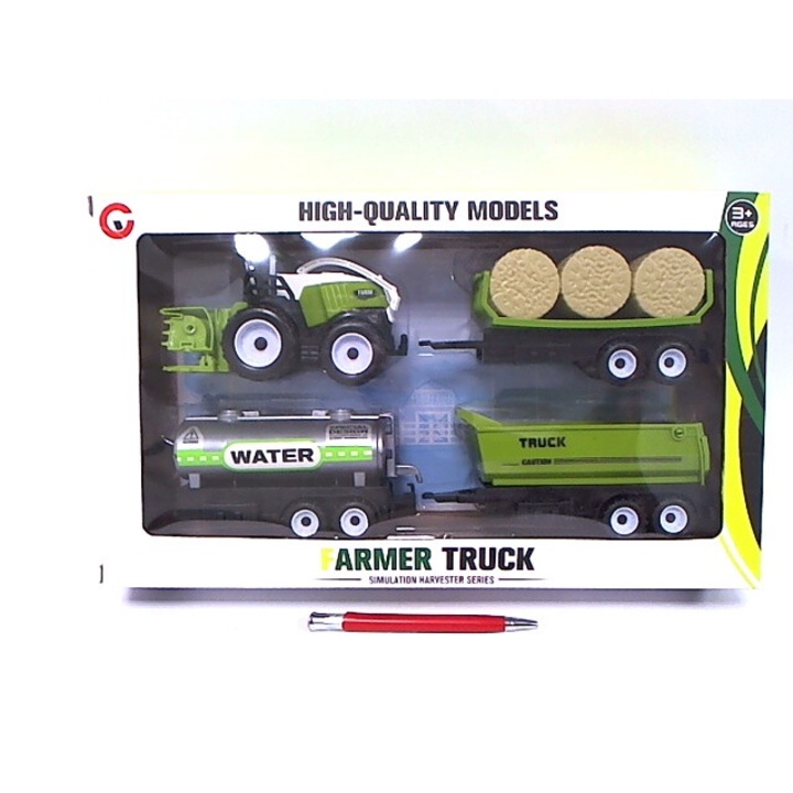 Трактор с ремаркета комплект 9972-60B, Tres, многоцветен