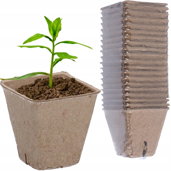 Set 20 donite torfice Jumi 5,5x5,5cm, biodegradabile, pentru rasaduri