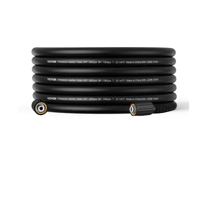 Маркуч за миене под налягане, 30m, M22-14mm, устойчив на прегъване, черен