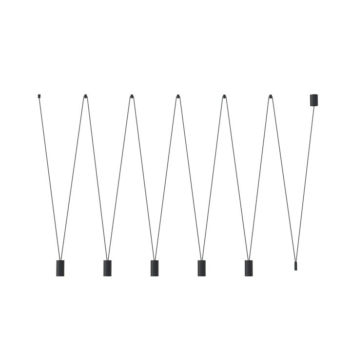 Полилей, NOWODVORSKI, висящ, 5 източника на светлина, черен, 200x200 см