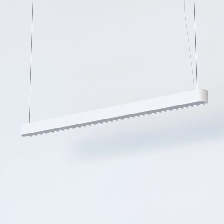 Окачен полилей Nowodvorski SOFT, 1xT8/G13, 22W, Бял, 156x8x3cm, Без крушка, IP20