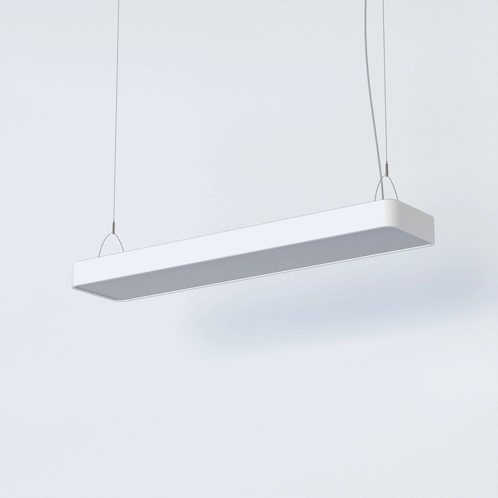 Nowodvorski SOFT полилей, 2 LED източника T8, 16W, Бял, 20x20cm, регулируема височина