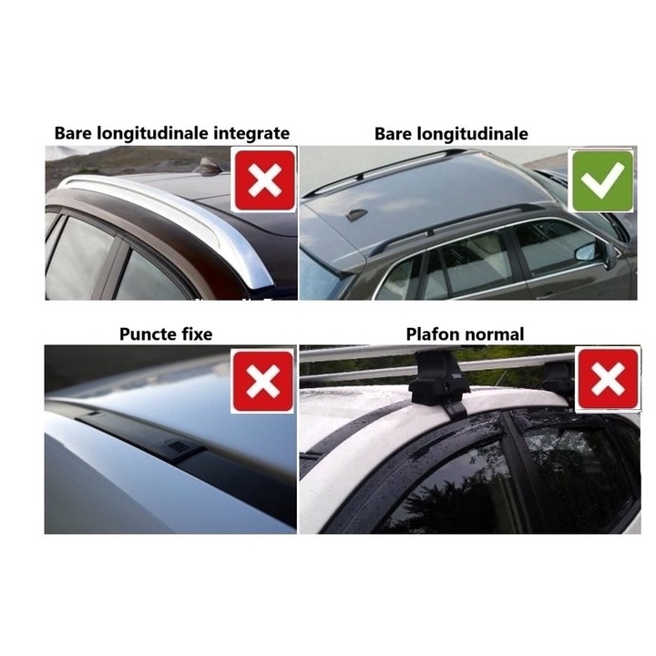 Bare transversale GV Trax Aluminiu pentru NISSAN X-Trail Suv T32 2014-2020, cu prindere pe bare longitudinale
