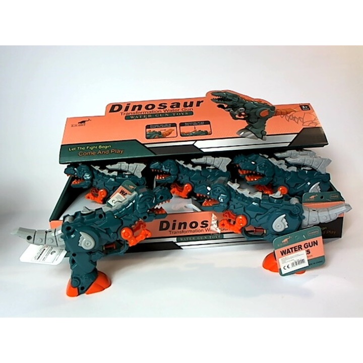 Воден пистолет динозавър, Tres, комплект от 12 части, многоцветни