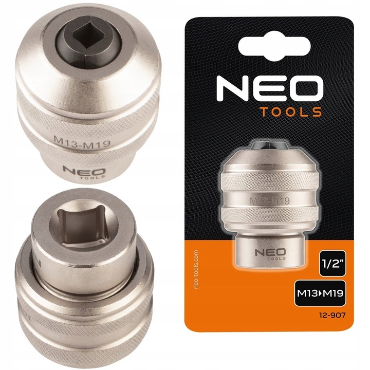 Adaptor, NEO TOOLS, M13-M19, 1/2", otel
