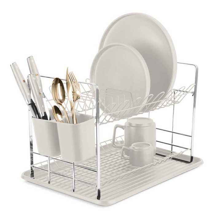 Scurgator vase set, Berlinger Haus, Sahara, metal, crem, 48x32x29cm