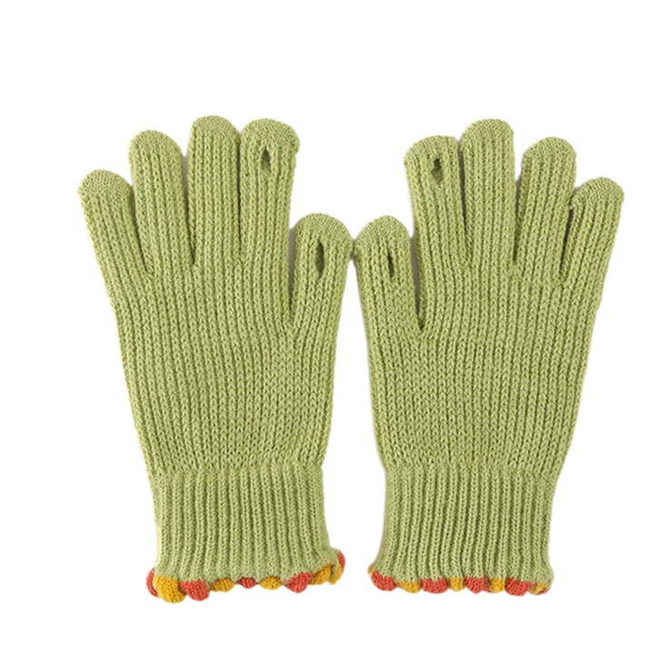 Manusi dama Enforose, tricotate din imitatie de casmir, captusite, compatibile cu touchscreen, pentru exterior, calduroase