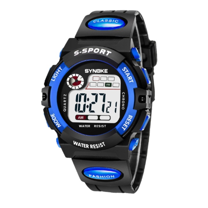 Спортни часовници за деца, 30 м, водоустойчив, многофункционален, с LED, цифров, с двойно действие, електронни, подарък за момчета, момичета