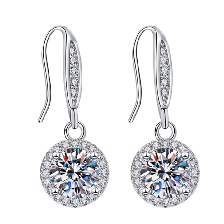 Cercei rotunzi din argint, Enforose, design clasic, 6.5mm