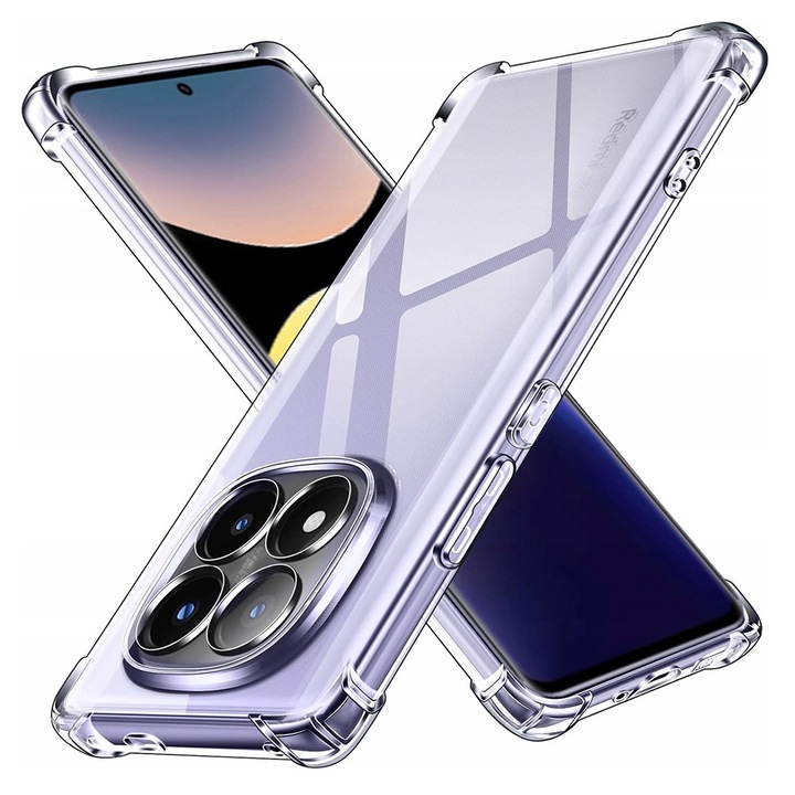 Husa pentru Xiaomi Redmi Note 14 Pro+ 5G - Techsuit Shockproof Clear Silicone - Clear