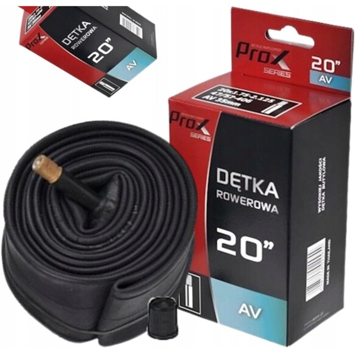 Kerékpár belső gumi 20" x 1,75-2,125 AV 35 mm, ProX, 0,9 mm vastagság, 148 g