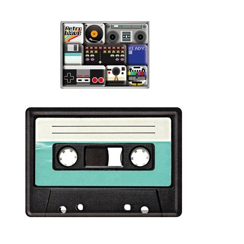 Pachet Retro Wave 1 - set magneti, placa 10x14