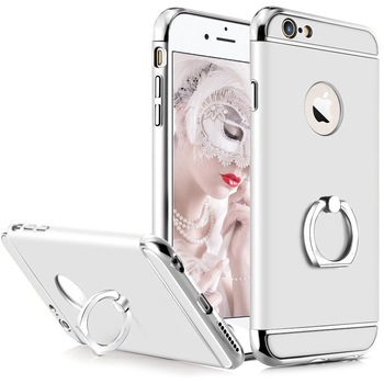 Husa telefon Iphone 6/6S Plus ofera protectie 3in1 Ultrasubtire - Silver S Ring Husa telefon Iphone 6/6S Plus ofera protectie 3in1 Ultrasubtire - Silver S Ring