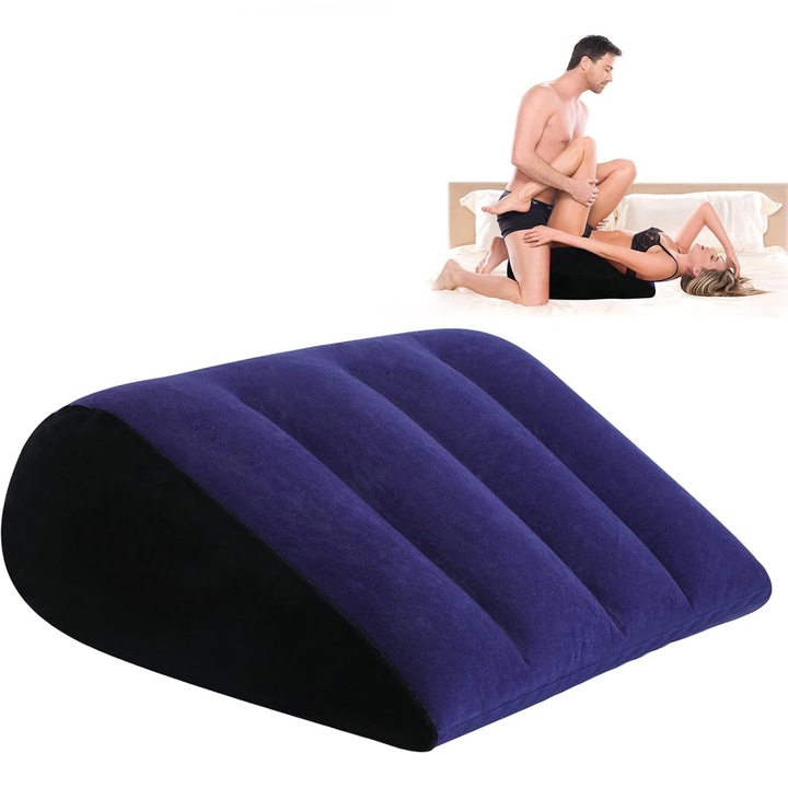 Felfújható párna erotikus pozíciókhoz LOVE99® Sex Toys, puha és bársonyos anyag, csúszásmentes, 40x30x16 cm, teherbírása 100 kg