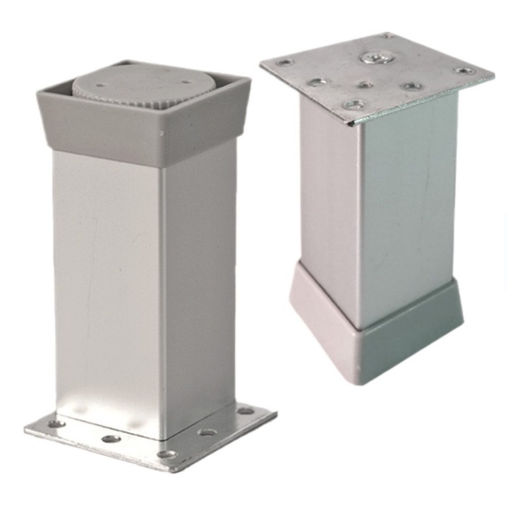 Picior Mobilier Reglabil 04B (40*40) H100 Aluminiu