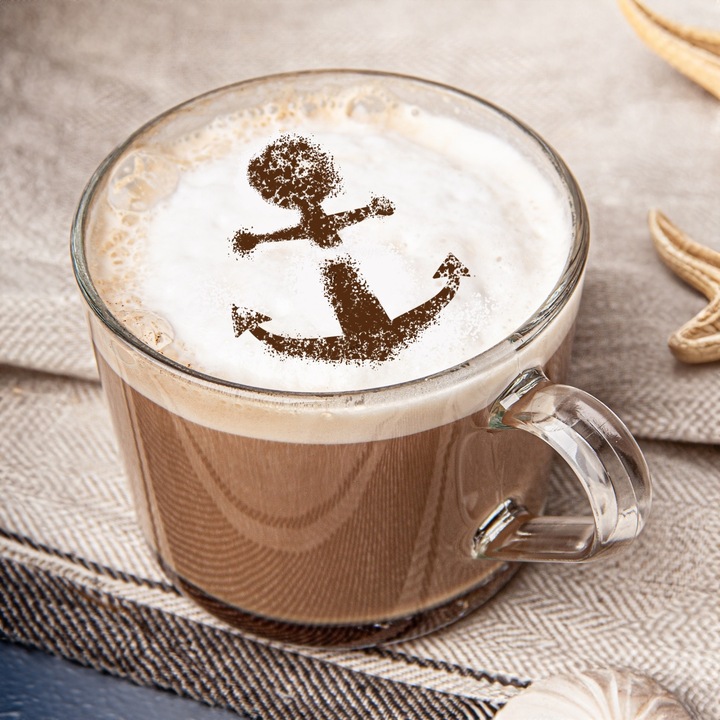 Set 14 sabloane decorare cafea 20 si 7 cm 0.5mm Mare model MXSP7349