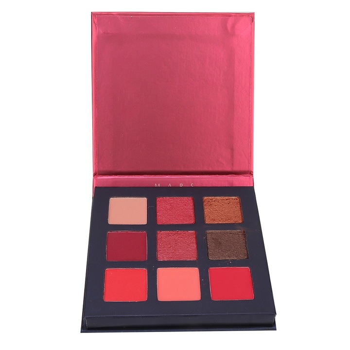 Szemhéjfesték, 9 szín, csillogó hatás, selymes textúra