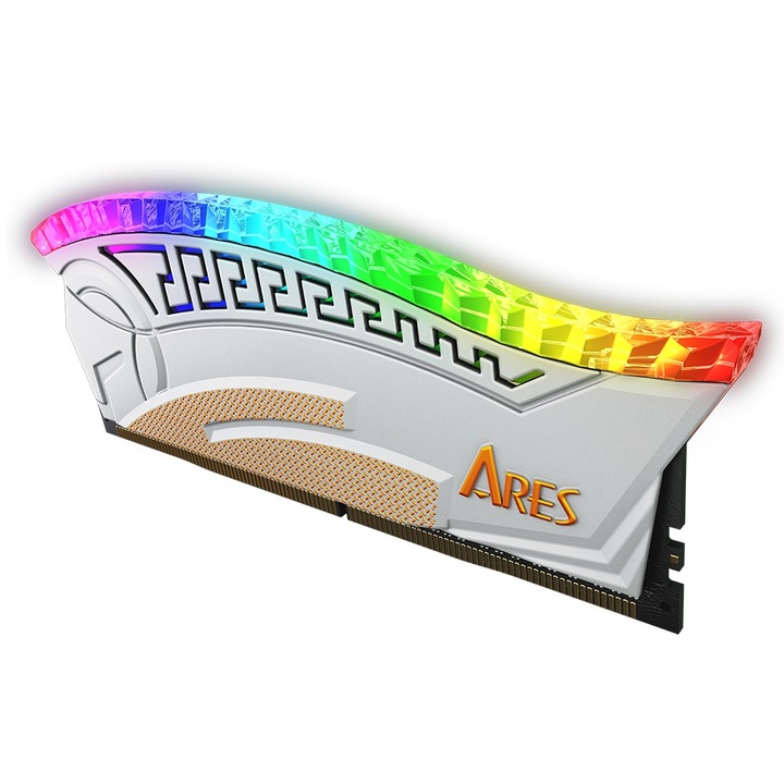 RAM памет за настолен компютър, DDR4, RAM за игри, 8GB, 3200MHz, CL16 - Dato Ares Armor (AMRGB1G88G32W) - бял