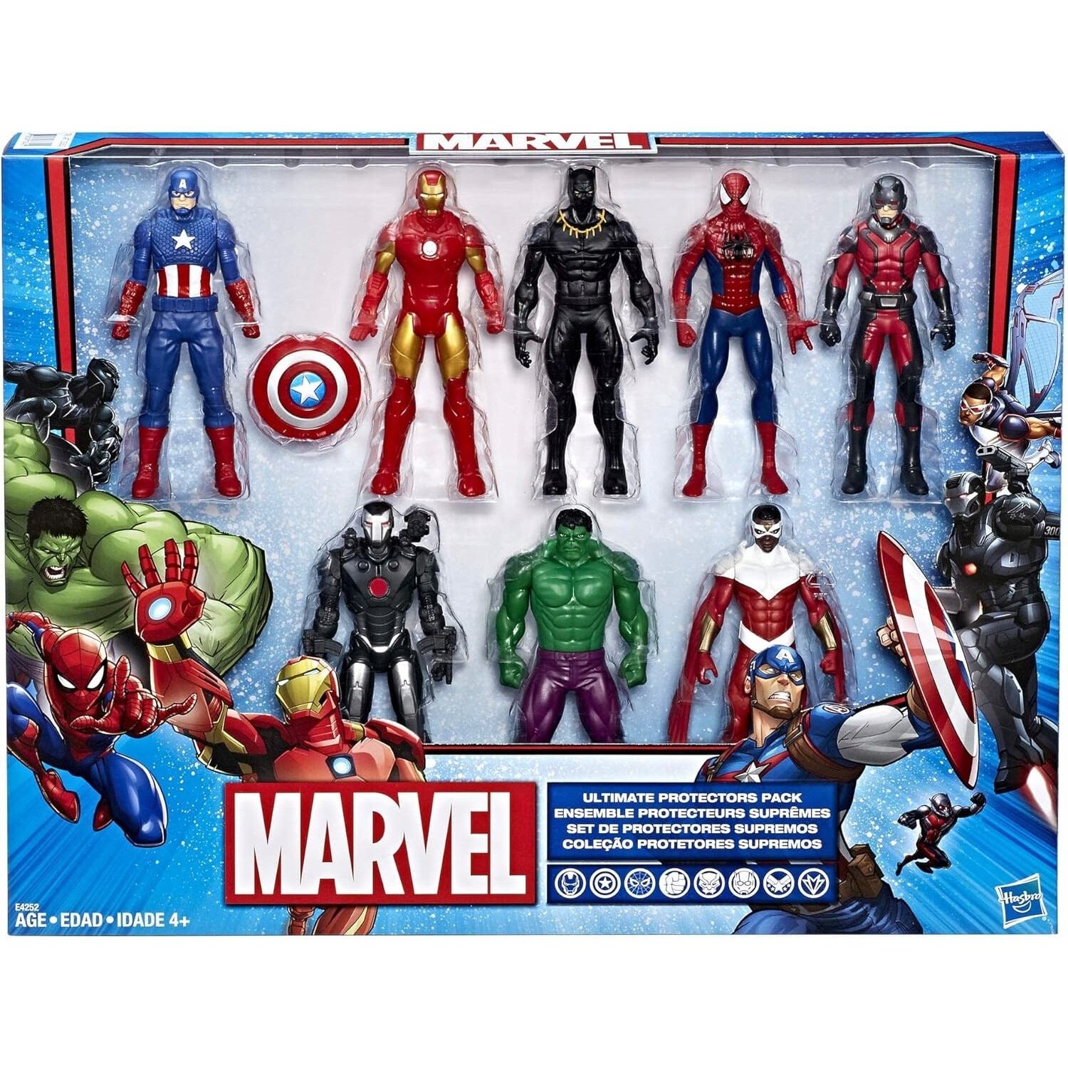 MARVEL MCU グッズセット Set figurine Marvel Avengers, Hasbro, 8 supereroi, multicolor