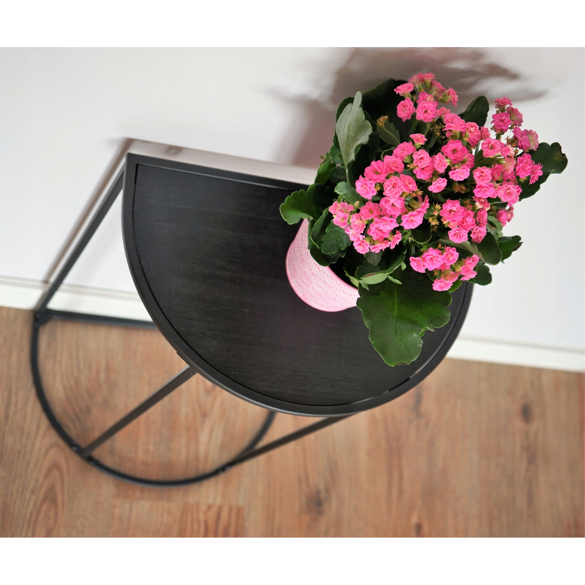 Masa semirotunda CARDSPLITTER, 38x24x58cm, negru, picioare