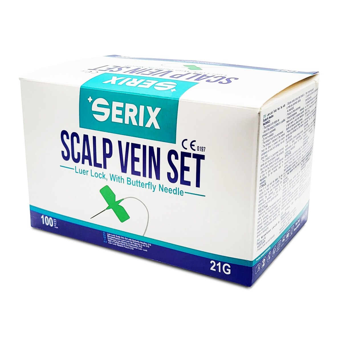 Set 100 Microperfuzoare tip Fluturas, Luer-Lock, cu Ac 21G, Serix