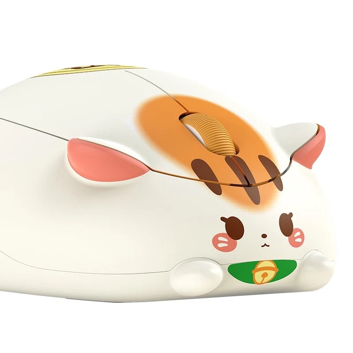 Mouse Wireless Akko Fortune Cat, Conexiune 2, 4 GHz, receptor USB, baterii AA, in forma de animal, dragut