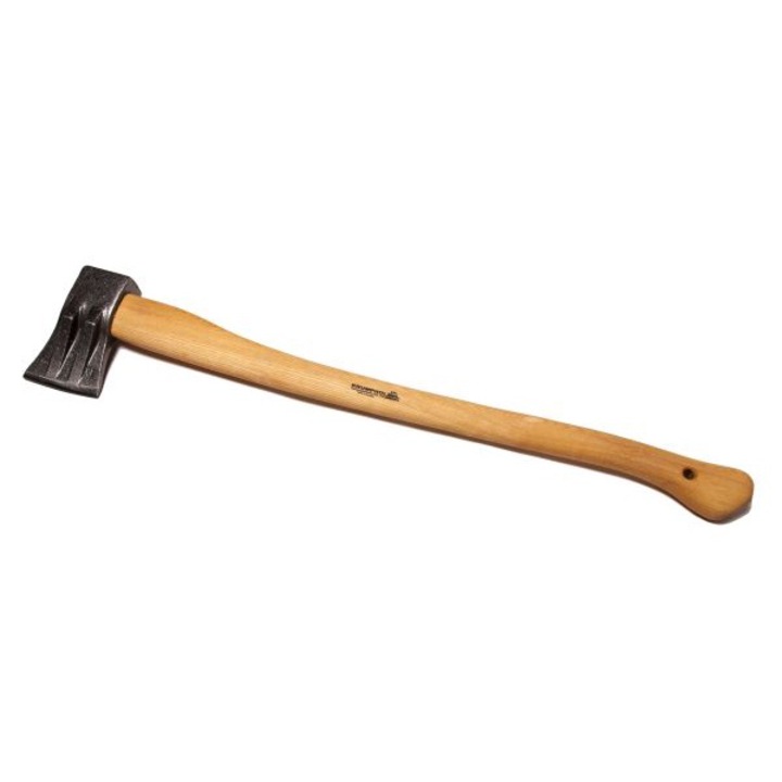 Topor din otel forjat pentru despicat lemne cu pana dubla, cu coada de frasin (80 cm)