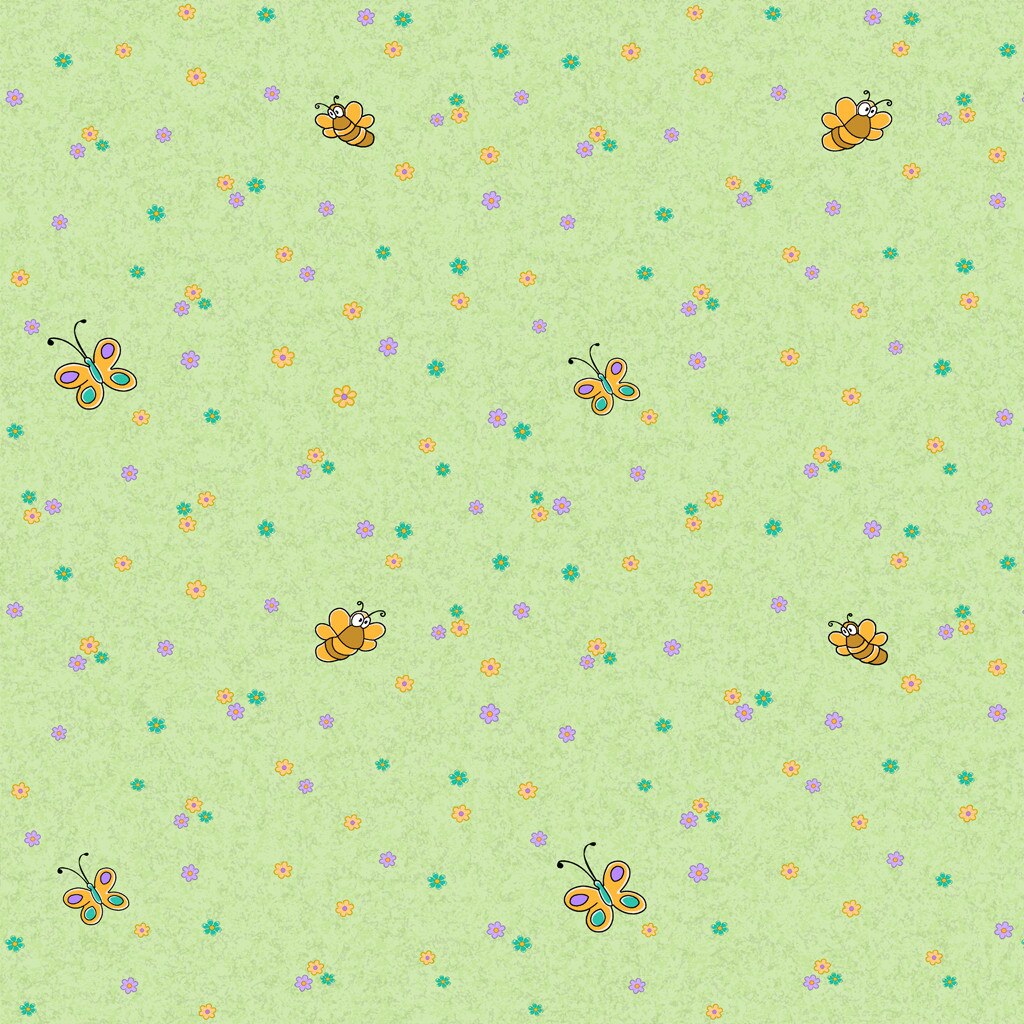 Tapet DEGRETS 1336 hartie Animale fundal verde sizes 0.53m x 10.05m = 5.3 mp