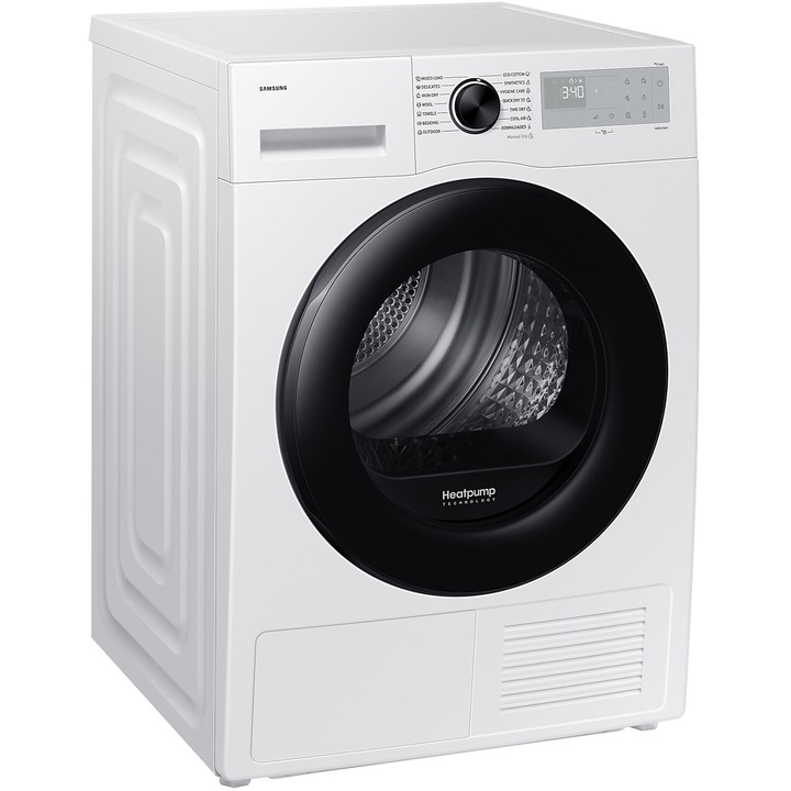 Сушилня за дрехи Samsung DV90DG52A0AHLE, Термопомпа 9 кг, Клас C, Smart Things, Quick Dry, Optimal Dry. WiFi, бяло