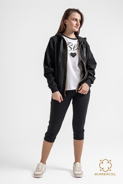 Pantaloni scurti de tip leggins pentru dame, Negru