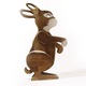 Decoratiune din lemn masiv de esenta tare, Iepure, Fag natur, 60 cm