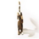 Decoratiune din lemn masiv de esenta tare, Iepure, Fag natur, 60 cm