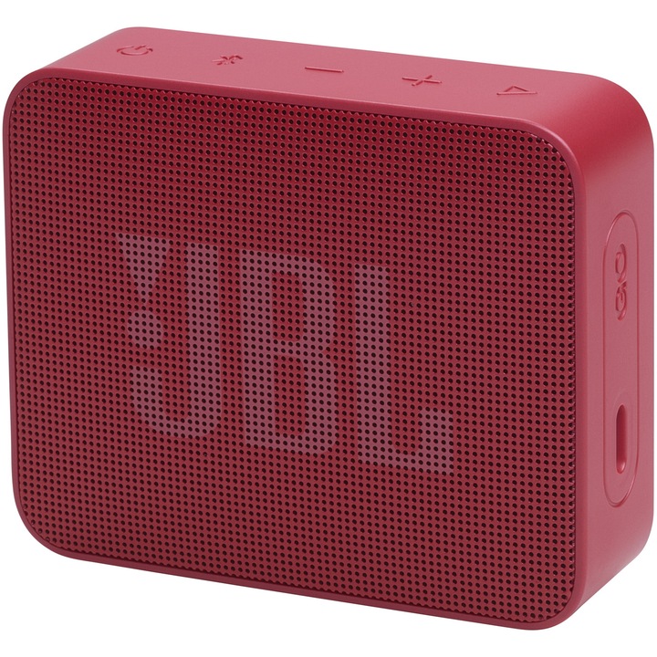 JBL Go Essential 2 hordozható hangszóró, Bluetooth, IP67, 5 órás akkumulátor-élettartam, piros