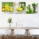 Set 3 tablouri canvas cu fructe, decor modern pentru bucatarie si living, multicolor, 53x5x5cm