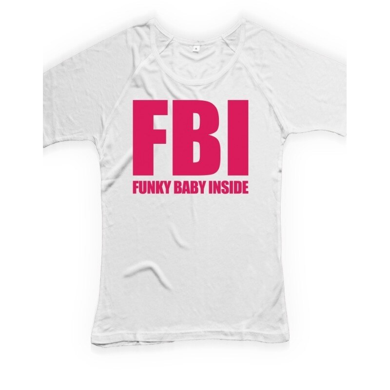 Tricou personalizat, Funky Baby Inside, Continental N95, Alb, Alb