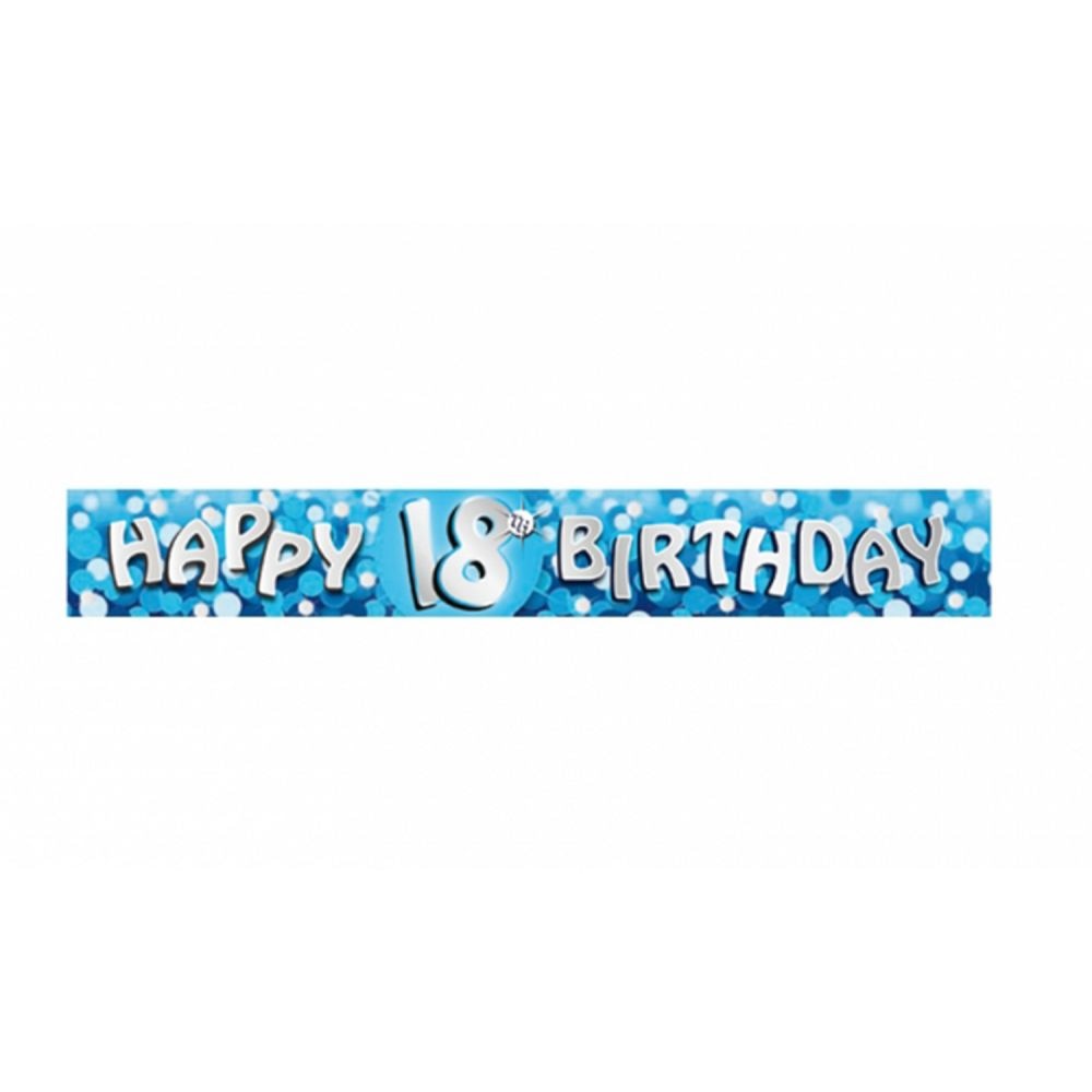 Banner 18 ani bleu Happy Birthday, Riethmueller, 1 buc