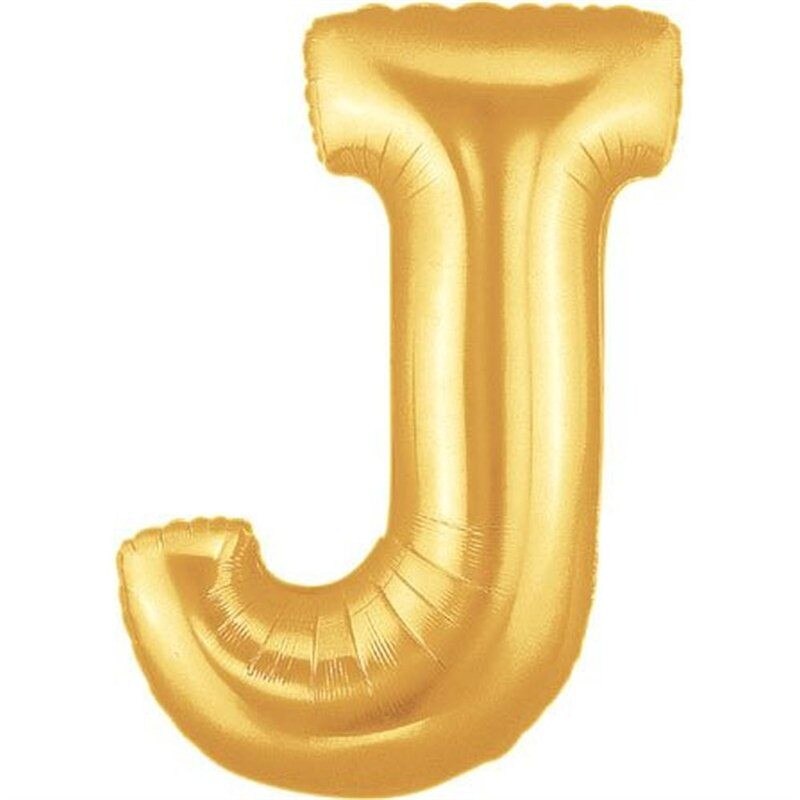 Balon folie litera J mare aurii (Gold) , 86 cm, Northstar