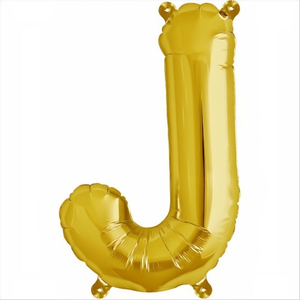 Balon folie litera J mini aurii (Gold) 41 cm, Northstar