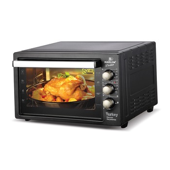 Cuptor electric cu termostat Harlem® DESTAN , 1500W, capacitate 40L, Tavi Incluse, Negru Cuptor electric cu termostat Harlem® DESTAN , 1500W, capacitate 40L, Tavi Incluse, Negru