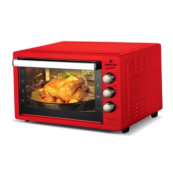 Cuptor electric cu termostat Harlem® DESTAN , 1500W, capacitate 40L, Tavi Incluse, Rosu Cuptor electric cu termostat Harlem® DESTAN , 1500W, capacitate 40L, Tavi Incluse, Rosu