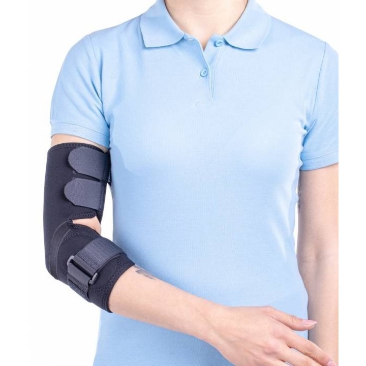 Orteza de cot bilaterala pentru epicondilita Triamed Elbi Premium Plus, SRT216, Negru, 1