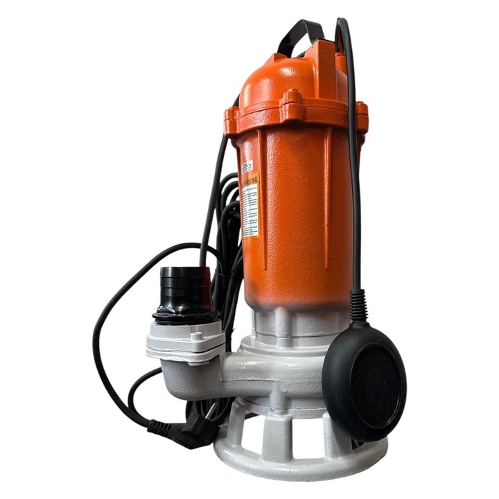 Pompa submersibila ape murdare, Professional WQCD10-10-0.95F, cu tocator si cutit + flotor, 25 m³/h, H max. 20m, 3100 W, protectie IPX8