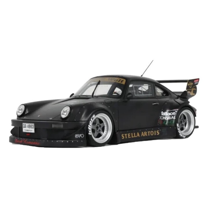 Macheta auto Porsche RWB Stella Artois black 2010 GT918, 1:18 GT