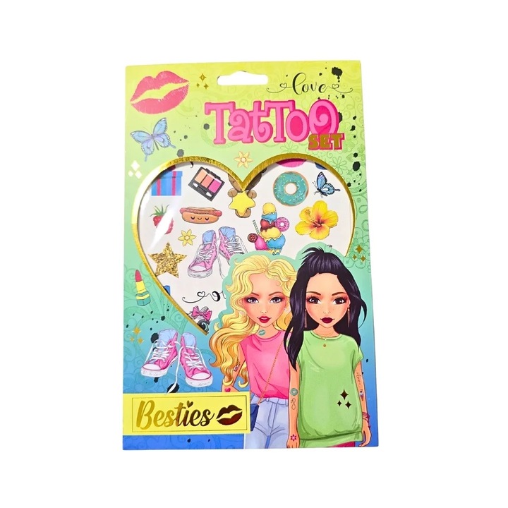 Ideiglenes tetoválás készlet, Besties, zöld, +7 év