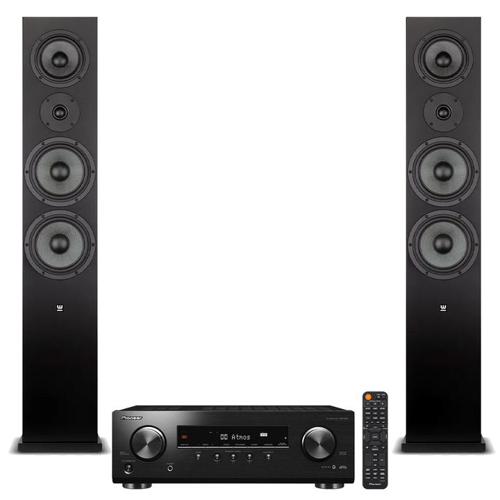 Комплект колони Wilson Seven Black и приемник Pioneer VSX534