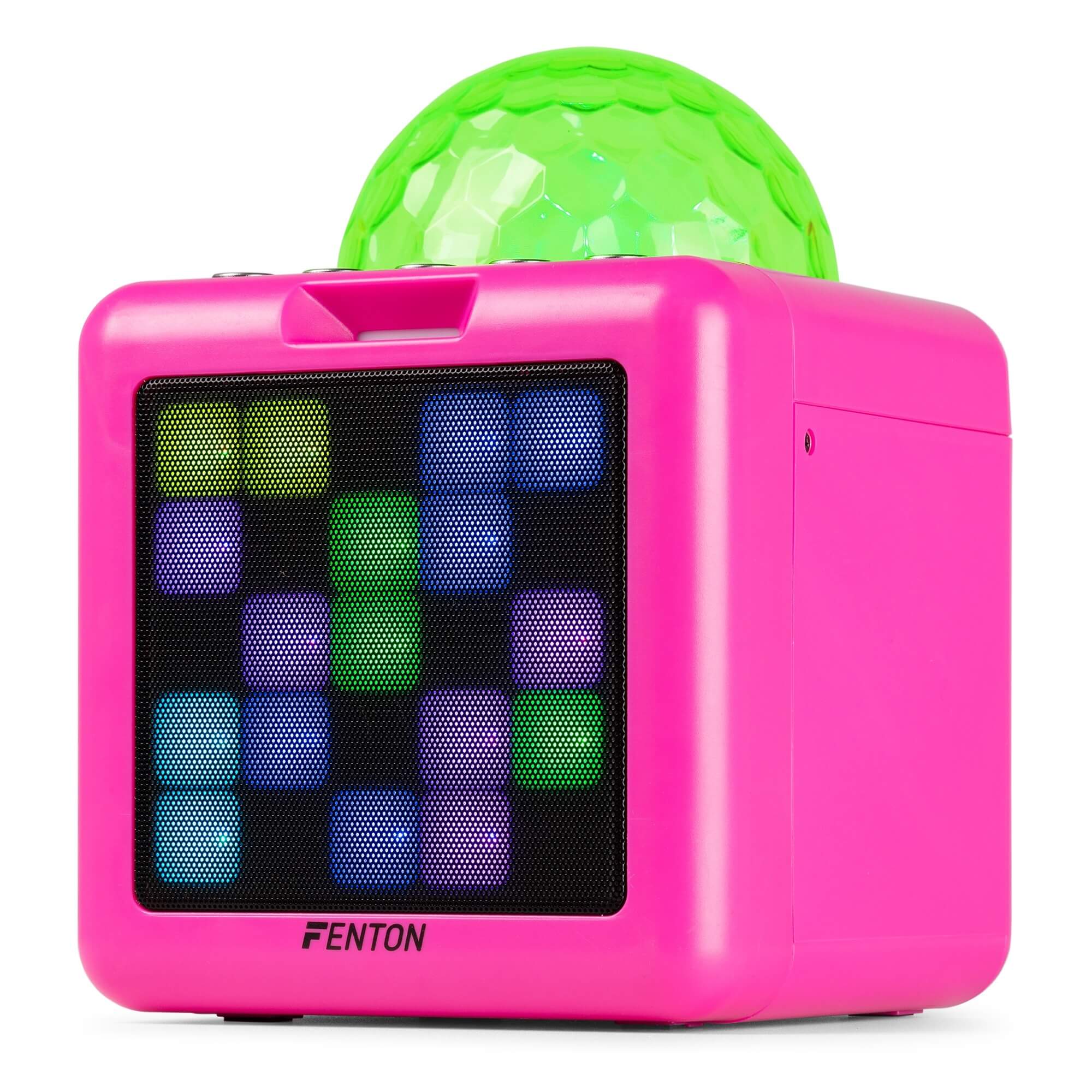 Difuzor Karaoke Fenton KAR15B, 2 microfoane, roz, 15W