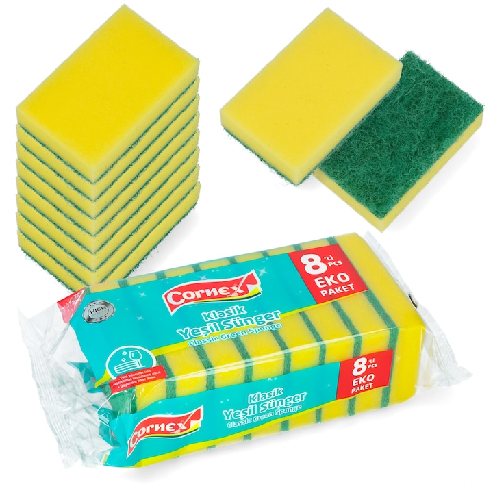 Set de 8 bureti multifunctionali pentru spalarea vaselor de bucatarie