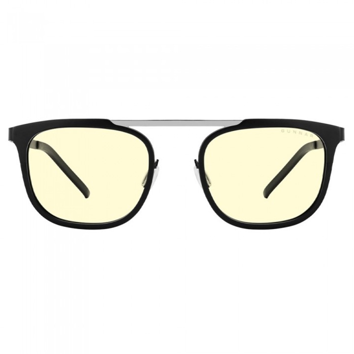 Gunnar, Ochelari unisex cu lentile ce blocheaza lumina albastra, pentru calculator PISMO ONYX-SILVER Amber 50-20-131