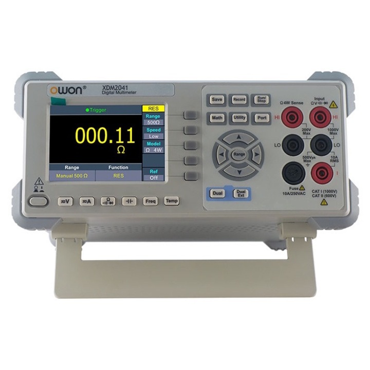 Asztali multiméter, OWON, XDM2041, 50mV-1kV, 0,5mA-10A