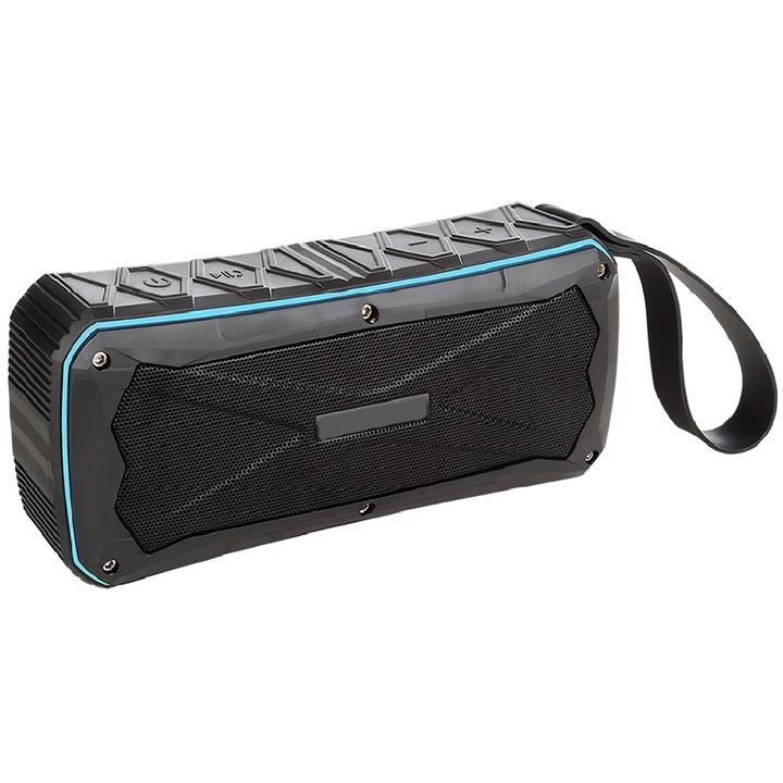 Boxa portabila Bluetooth BLOW 100W, neagra, conectivitate USB si Micro SD